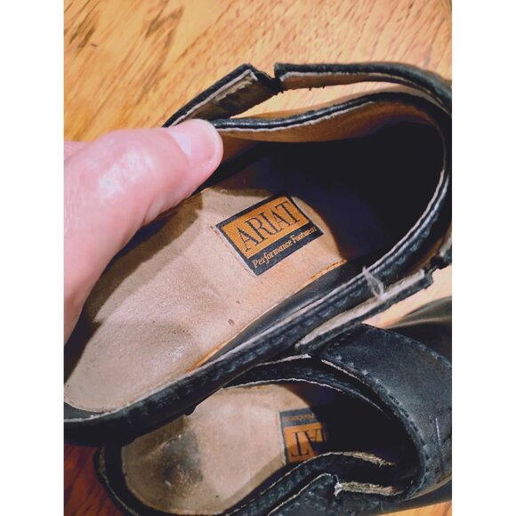 Women's Ariat clogs shoes 7.5B black leather does show wear but still in good co - Picture 2 of 7